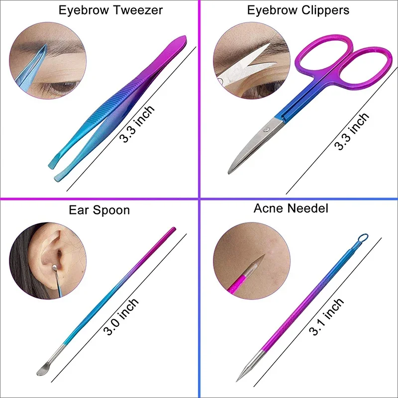 7/10/12/15Pcs/Set Manicure Cutters Nail Clipper Set Household Stainless Steel Nail Clippers Pedicure Nail Scissors Tool 3