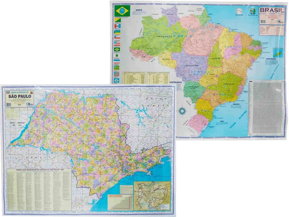 kit-com-2-mapas-brasil-e-s-o-paulo-edi-o-atualizada-divis-o-de-pa-png