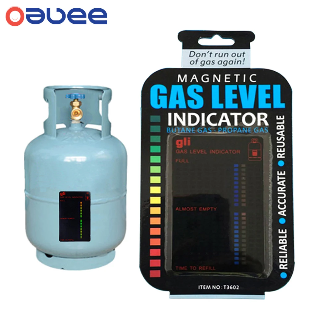 Propane Butane LPG Fuel Gas Tank Level Indicator Magnetic Gauge Caravan Bottle Temperature Measuring Stick Gas Test Sticker Gas Tank Level Indicator