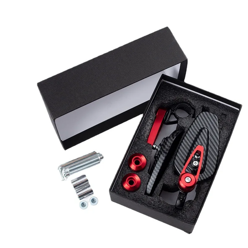 Carbon Fiber Pattern Handlebar Rearview Mirror