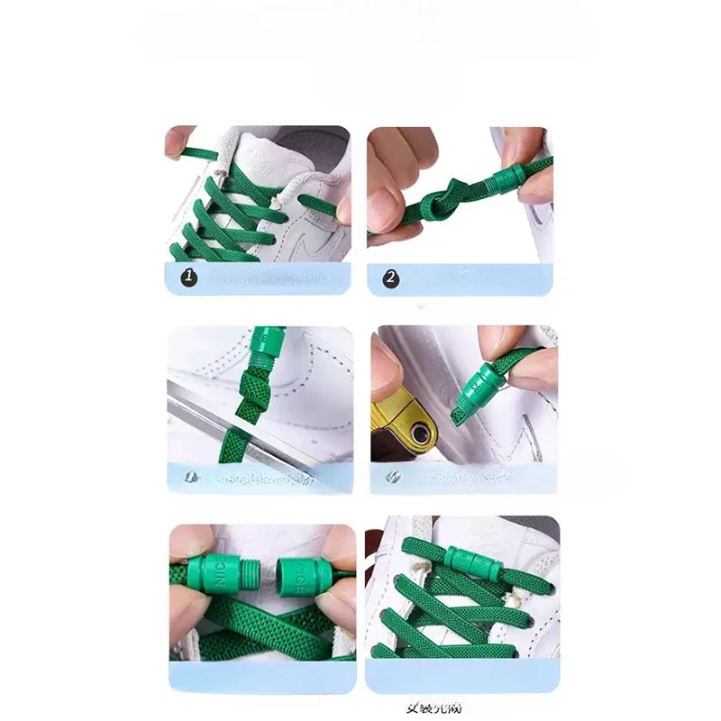Vibrant No-Tie Elastic Shoelaces