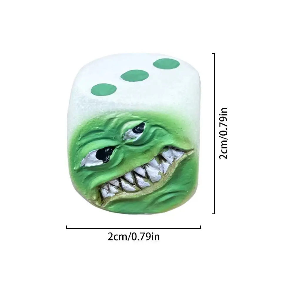 5 Pieces Devil Dice Set for Board Desktop Game Cube Dice Halloween Horror Spoof Creative Toy Props Weird Figure Devil Set 6