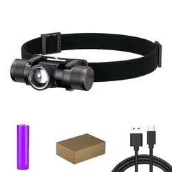 Advanced Rechargeable LED Headlamp with USB Type - C Torch (2000mah Battery)