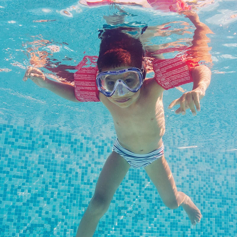 Diving Mask Kid Swimming Goggles Professional Scuba Snorkel Silicone Diving Goggles with Nose Cover Free-diving Tempered Glasses 4