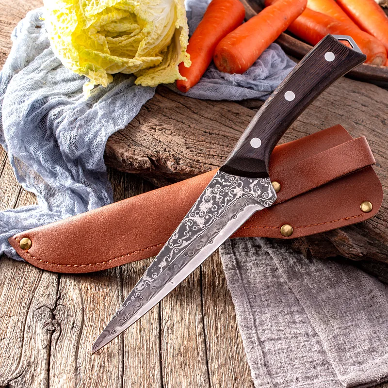 Damascus Steel VG10 Bone Cutting Knife 67 Layers High Carbon Steel Forged Cutting Knife Meat Fish