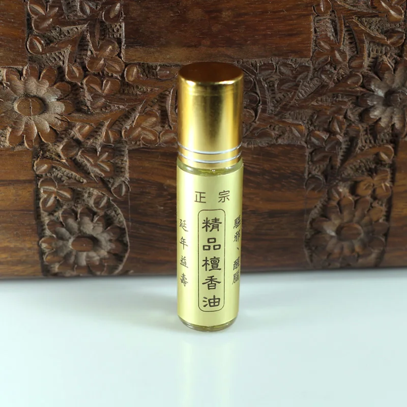 

India Laoshan pure natural Sandalwood oil for Buddha incense 10ml maintenance amber wax Tianzhu Buddha beads Rosary