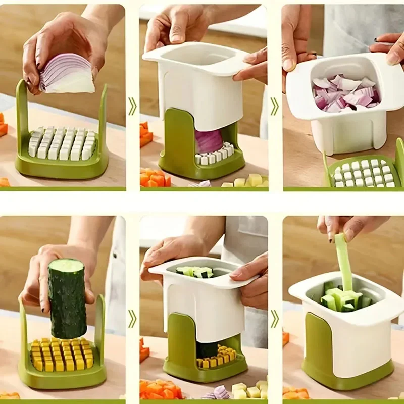 Multifunctional Kitchen Vegetable Chopper Onion Dicing Artifact French Fries Slicer Gadget Cucumber Potato Slicer Kitchen Tools