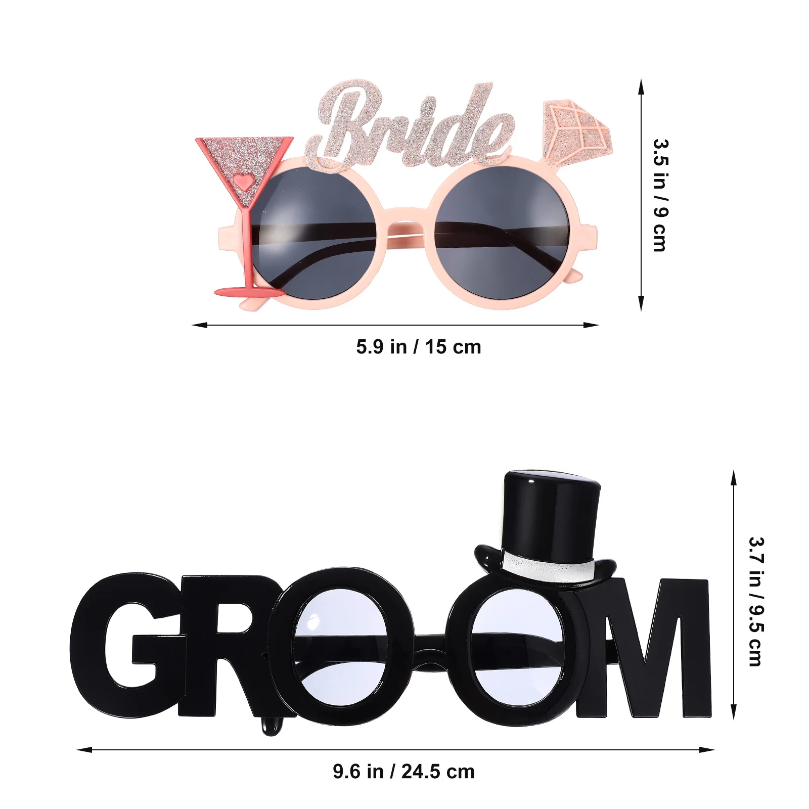 Bride Groom Funny Eye Glasses Bachelorette Party Eye Glasses Photo Props Wedding party Decoration Bridal Shower favors handheld photo props