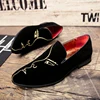 Frosted embroidered beanie shoes men's leather Korean version all match pointed leather shoes men's personality casual shoes 5