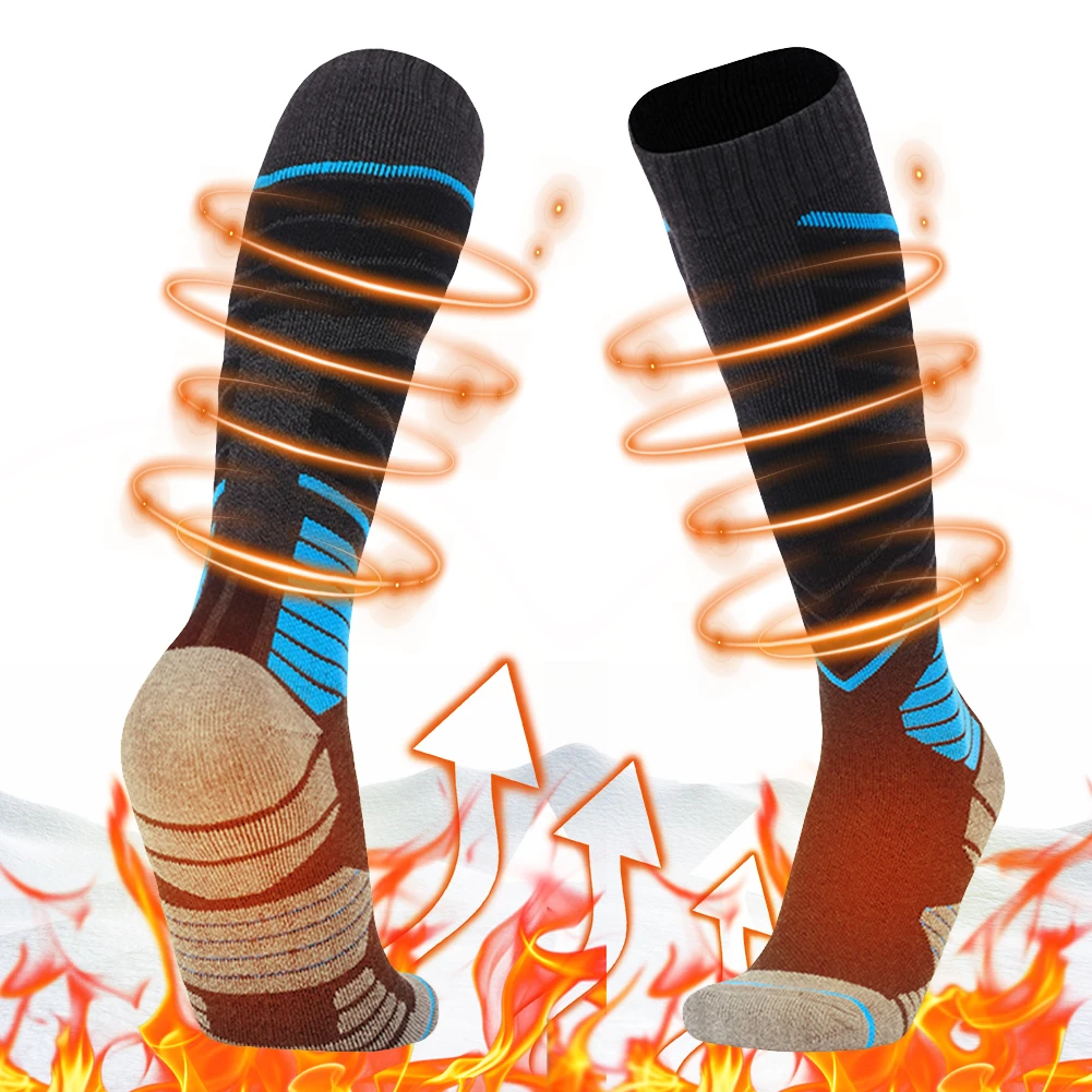 Ski Thermal Socks Men Women Ski Hiking Snowboarding Climbing Sports Thicker Thermal Socks Winter Long Warm Compression