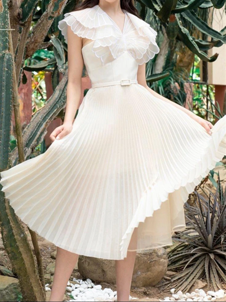 

Женский летний сарафан без рукавов, кружевные пляжные сексуальные платья в стиле бохо с открытой спиной и вышивкой, женское винтажное однотонное платье 2023