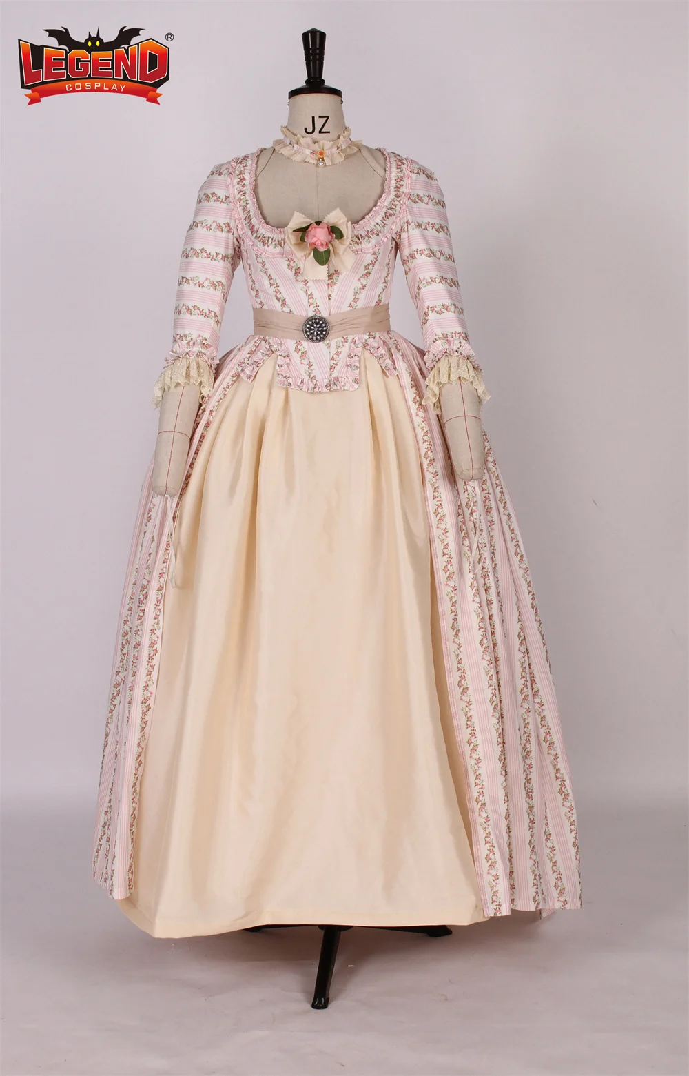 Disfraz del siglo XVIII para mujer, vestido de La Anglaise