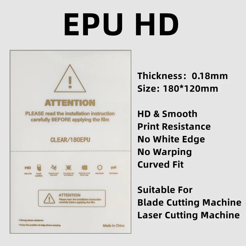 50PCS HD MATTE Privacy Frosted Protection Flexible Hydrogel Film For Mobile Phone TPU Screen Protective Film For Cutting Machine