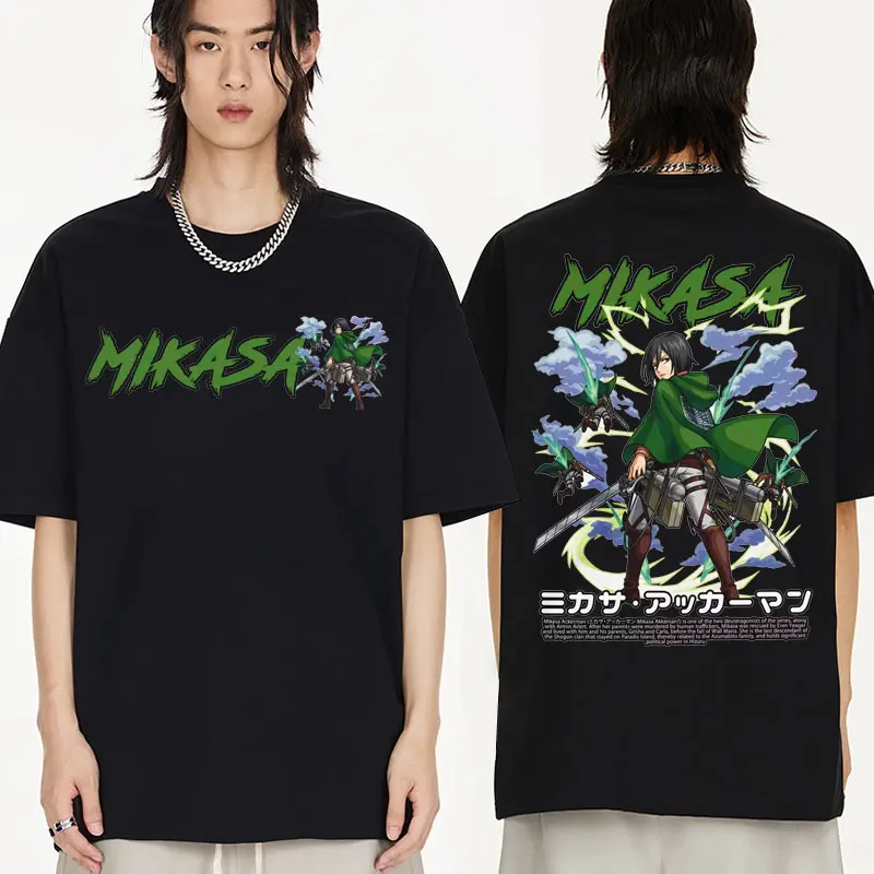 

Anime Attack on Titan Graphic T Shirts Hip Hop Streetwear 100% Cotton T-Shirt Short Sleeve Cartoon Casual Shirt Tops Tees Unisex