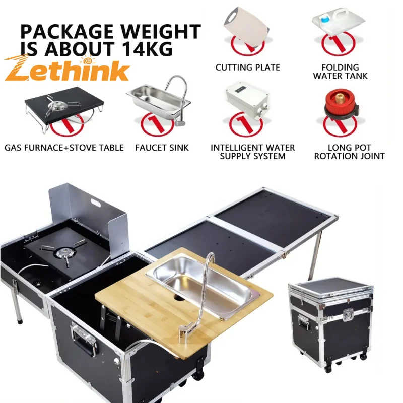 Portable Kitchen Sink & Grill 3