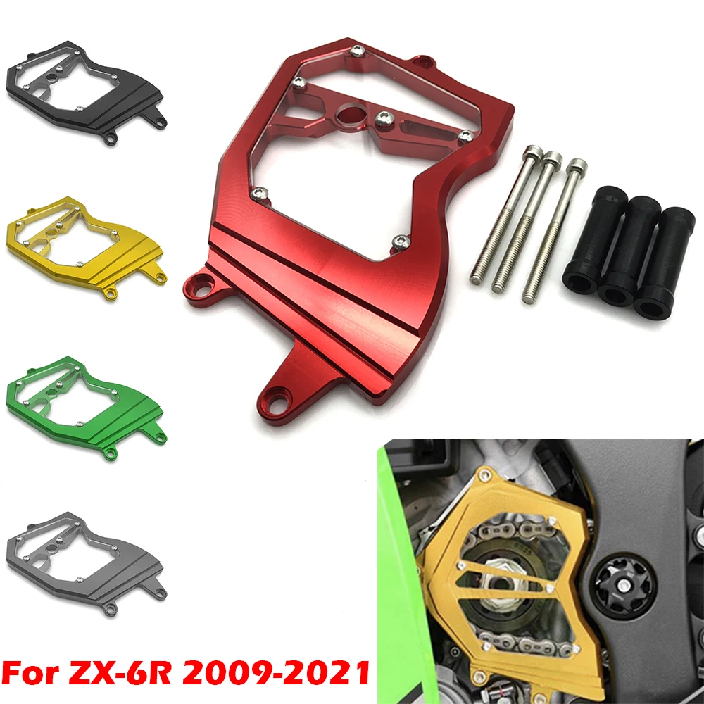

Motorcycle Front Sprocket Chain Guard Gear Protection Cover Accessories For Kawasaki ZX-6R 636 ZX6R ZX636 2009-2019 2020 2021