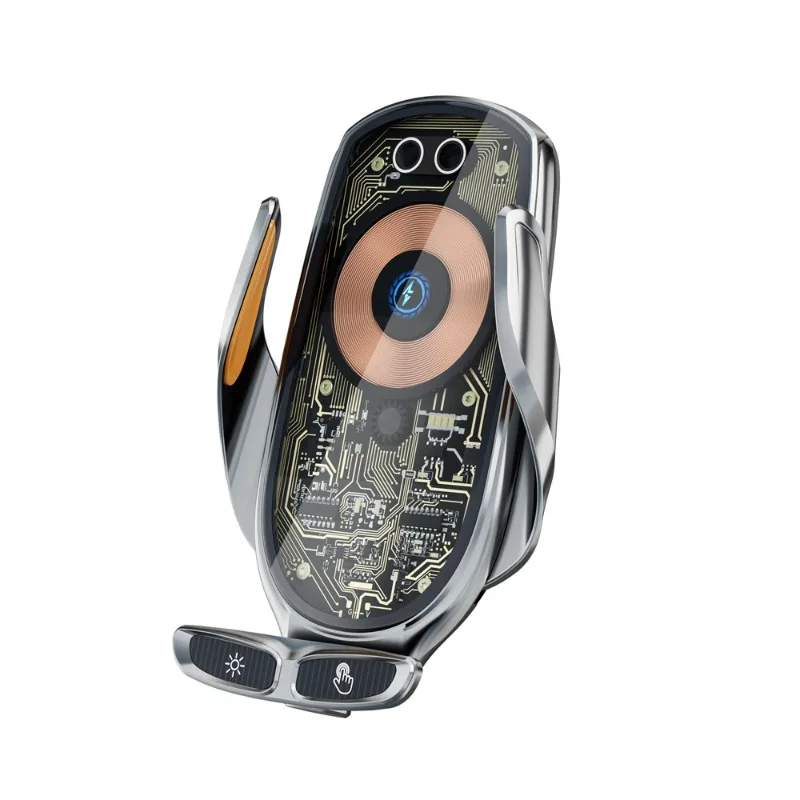 New 66W Wireless Super Fast Charging Car Charger Transparent Multi functional Smartphone Stand
