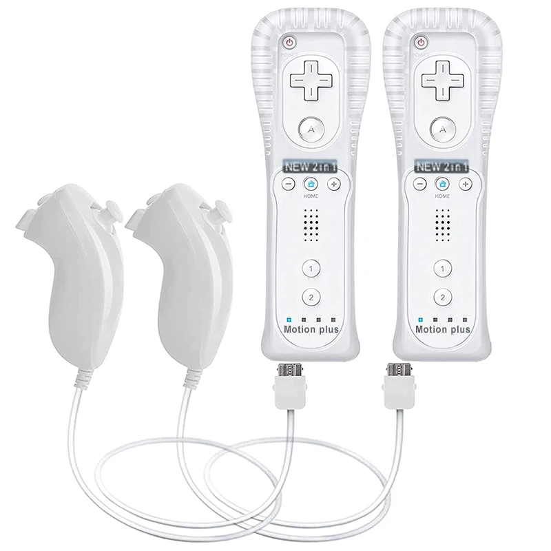 2pcs Controller for Wii Remote Controller Gamepad Built-in Motion Plus Control For Ninetend Wii/Wii U Console Wireless Game pad 