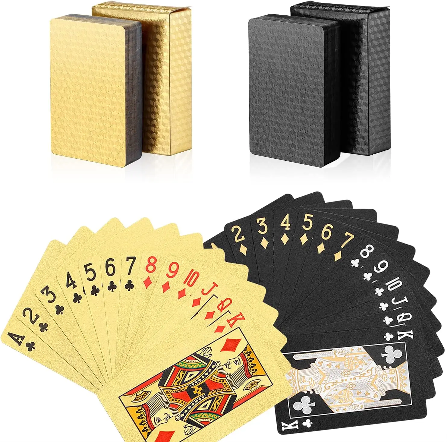 1pc PVC Playing Cards Waterproof High Definition Playing Cards Gold Black Washable for Parties and Games playing cards plastic playing cards
