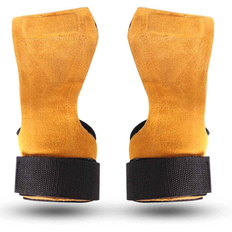Leather Gymnastic Grips Antiskid Weight Lifting Gloves Adjustable