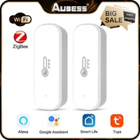 Tuya ZigBee WiFi Temperature Humidity Sensor Smart Home Indoor Thermometer Hygrometer Smart Life Control For Alexa Google Home 1