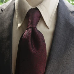 Elegant Navy Brown Floral & Striped Necktie - Premium Polyester Jacquard, 8CM Wide (No.16)