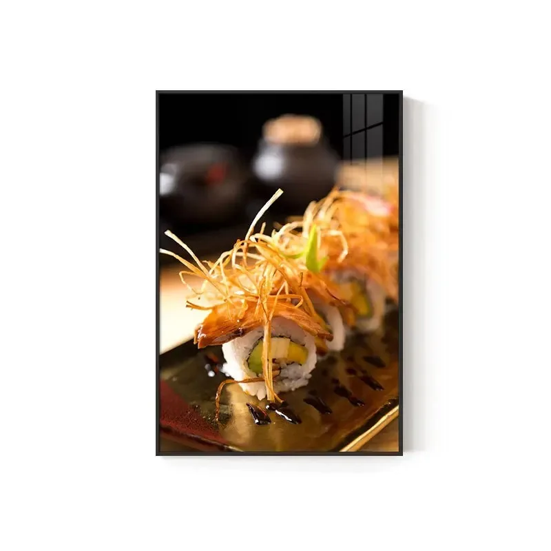 thumbnail image 1 of Pintura en lienzo de comida japonesa, bolas de pulpo, salmón y sushi, imágenes en alta definición, carteles e impresiones para la decoración de la pared del comedor Izakaya, 1 of 5