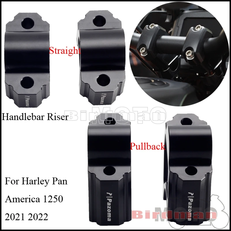 Per Harley Pan America 1250 Ra1250 Ra1250S Moto 1 "/2" Riser Manubrio Riser Cnc Manubrio Riser Extension Block 2021 2022