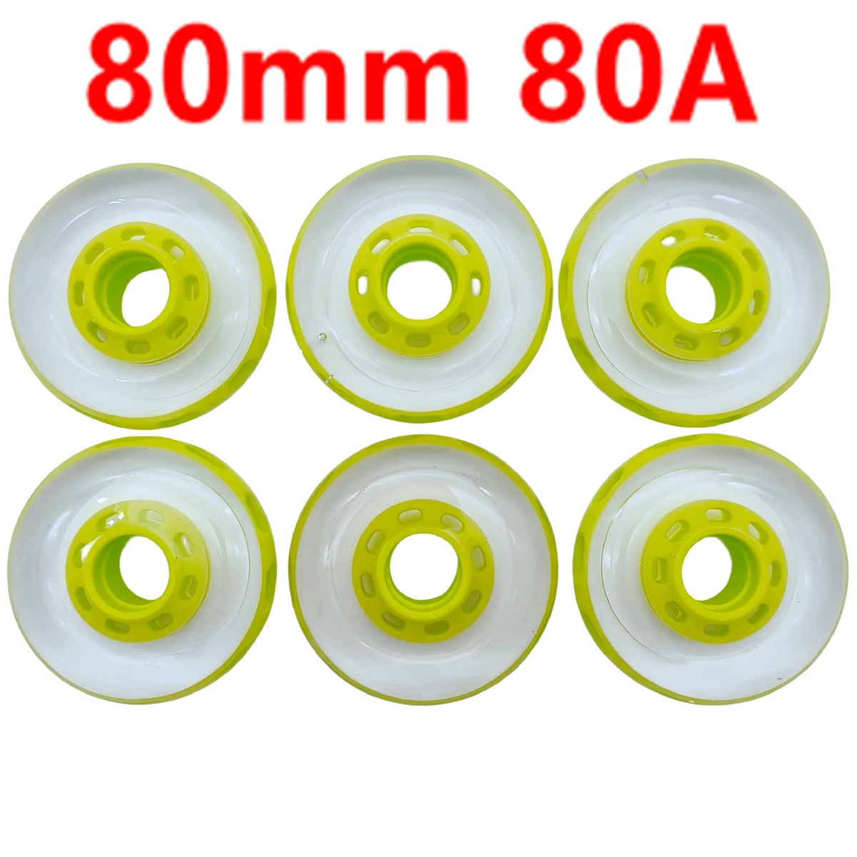 inline skate wheel 80mm 80A transparent wheel 8pcs/lot