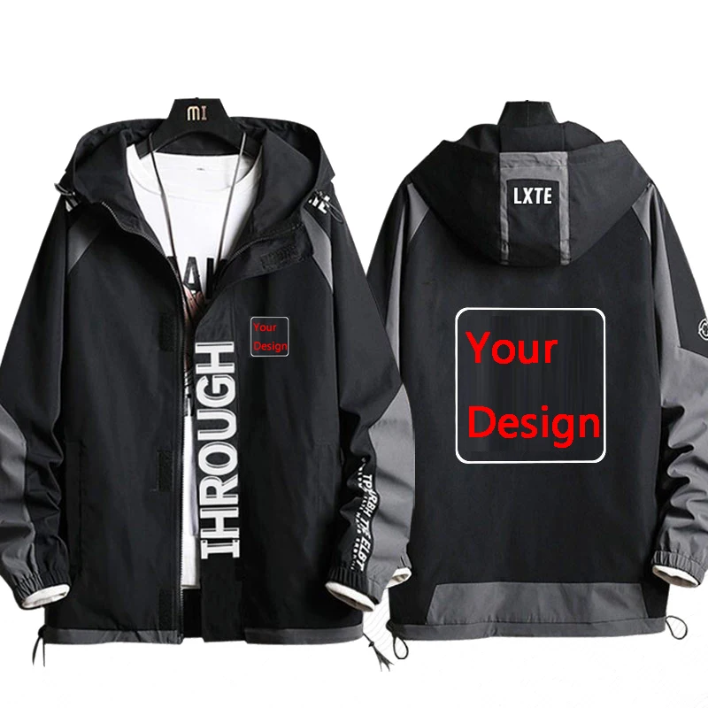 

Your OWN Design windbreak coat men Brand Logo/Picture Custom DIY Print Jacket Anime Cosplay Hoodie Zipper Hooded Sweatshirt