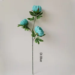 Elegant Blue Silk Rose & Hydrangea Bouquet (Tiffany peony 3tou)