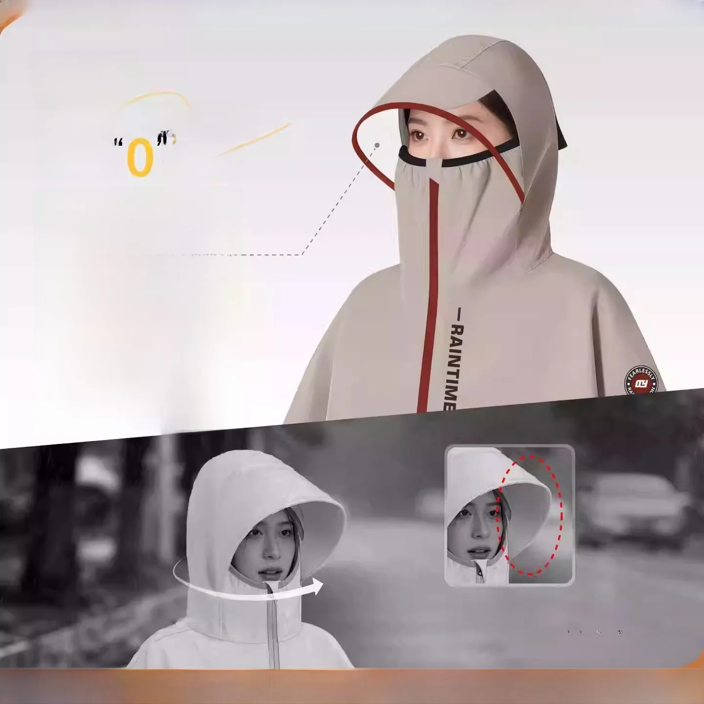 여성용 두꺼운 롱 전기차 레인코트 전신 방수 라이딩 레인웨어 양면 시인성 레인캡 성인 사이즈