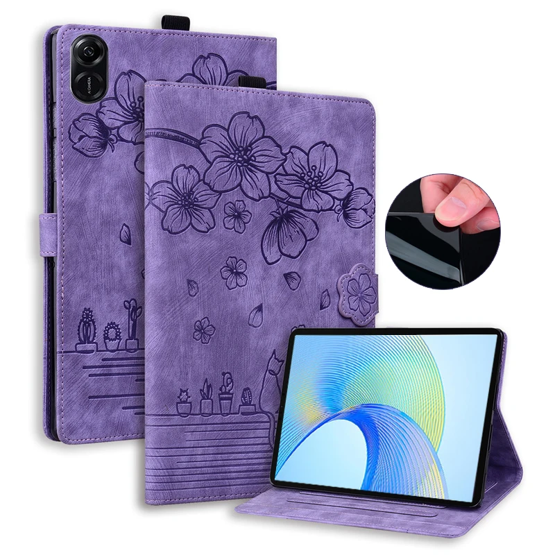 Per Honor X9 Pad X9 Custodia Cute Cat Flower Cover Posteriore Magnetica Morbida In Tpu Goffrata Per Honor Pad X9 X8 Pro 11.5 Custodia Per Tablet Per B