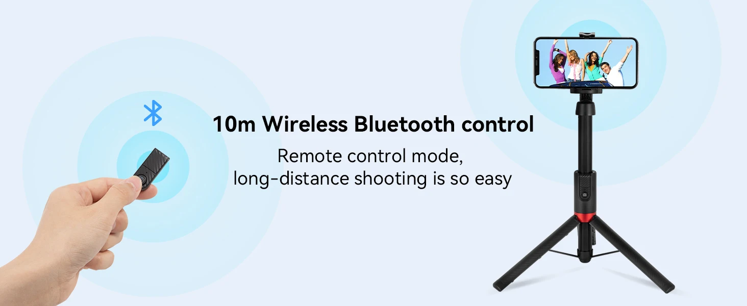 ST20 Portable Selfie Stick Tripod ST20 with Wireless Remote for iPhone for Andro
