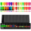 18Pcs/Set Fluorescent Partially Glowing Gel Set Nail Polish Gel Sequins Gel Set UV Semi Permanent Nail Art Varnish Manicure Kit 3