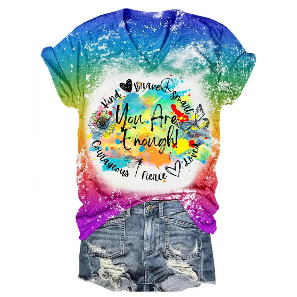 

Cotton Women's T-Shirts Fashion Characters Top Tee 3d Rose T-Shirt Harajuku Casual Short Sleep V-Neck Oversized Female Clothing