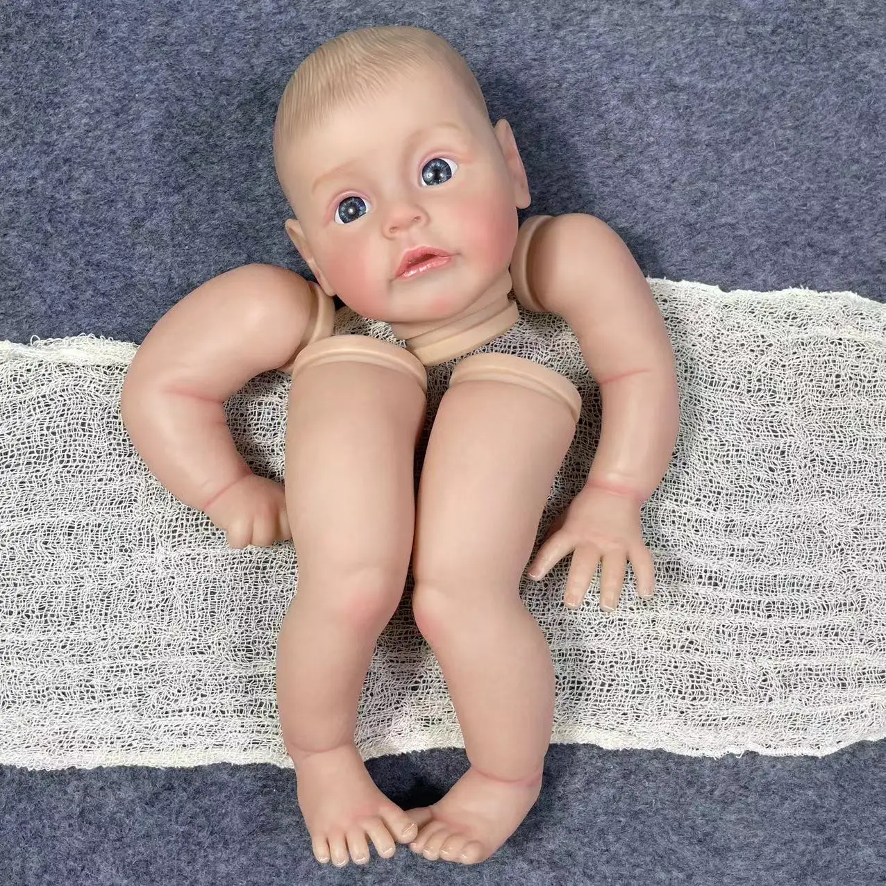 

24Inch Painted Reborn Doll Kit SueSue 3D Painted Skin Visible Veins With Cloth Body Unassembled DIY Doll Parts Toy