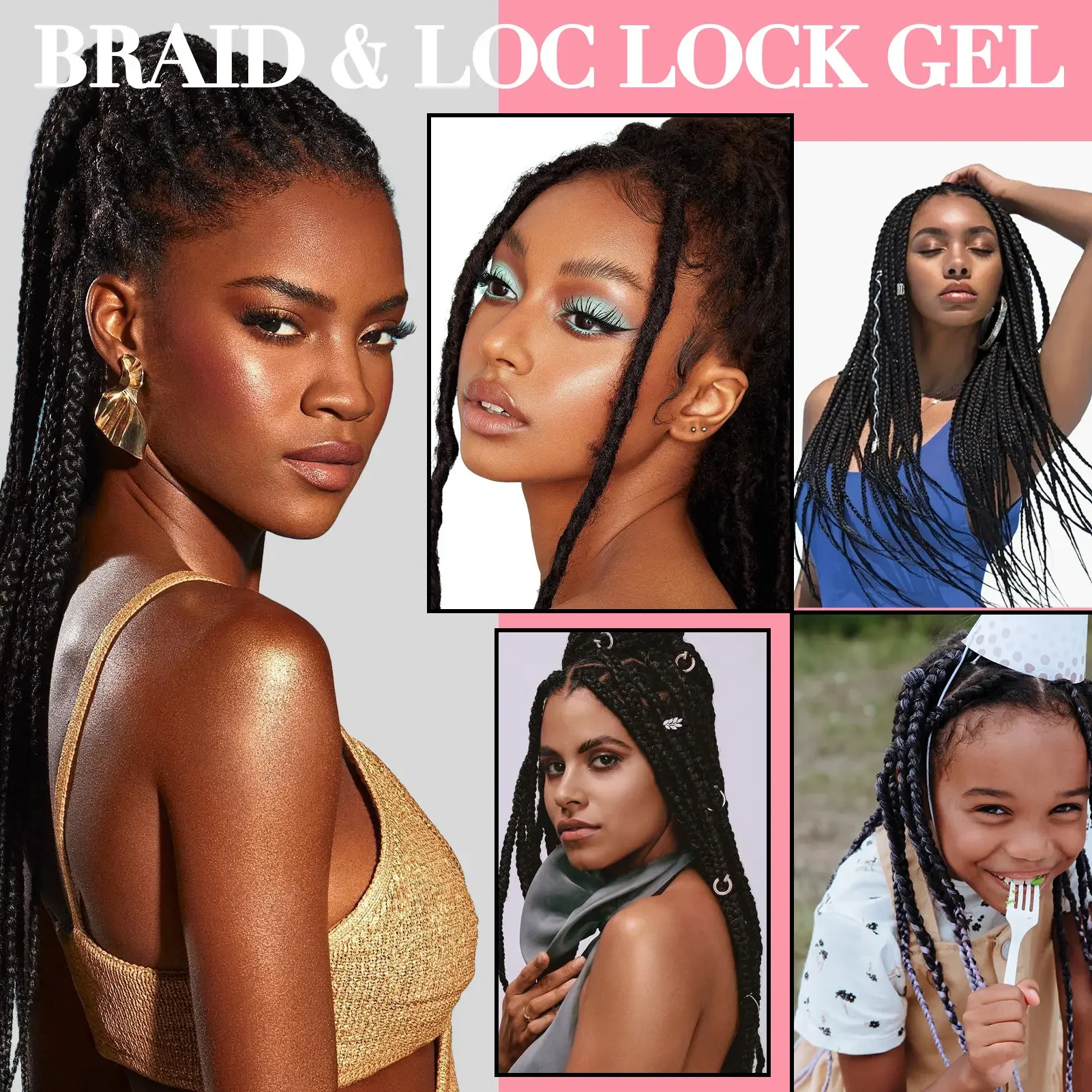Strawberry Scent Hair Styling Gel High Shine Smooth Braid Twist Strong Hold Long Lasting Non-Flaking 380g