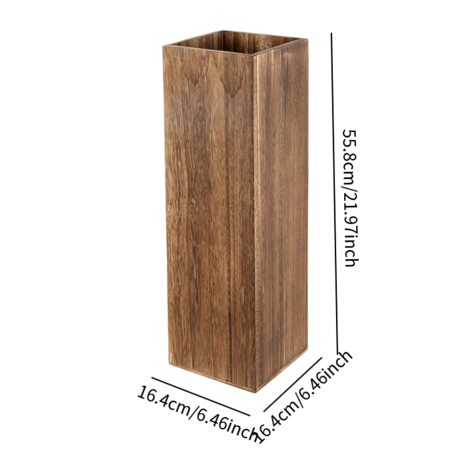 Wooden Umbrella Stand Umbrella Bucket Rectangular Vintage Space Saving