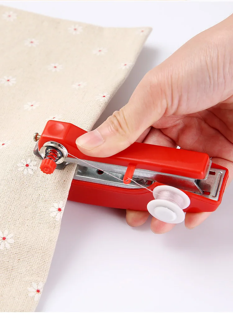 Description Picture 5 of itemset Portable Household Mini Sewing Machine Color Sewing Thread Manual Sewing Machine Special Needle Set Sewing Supplies ZXH