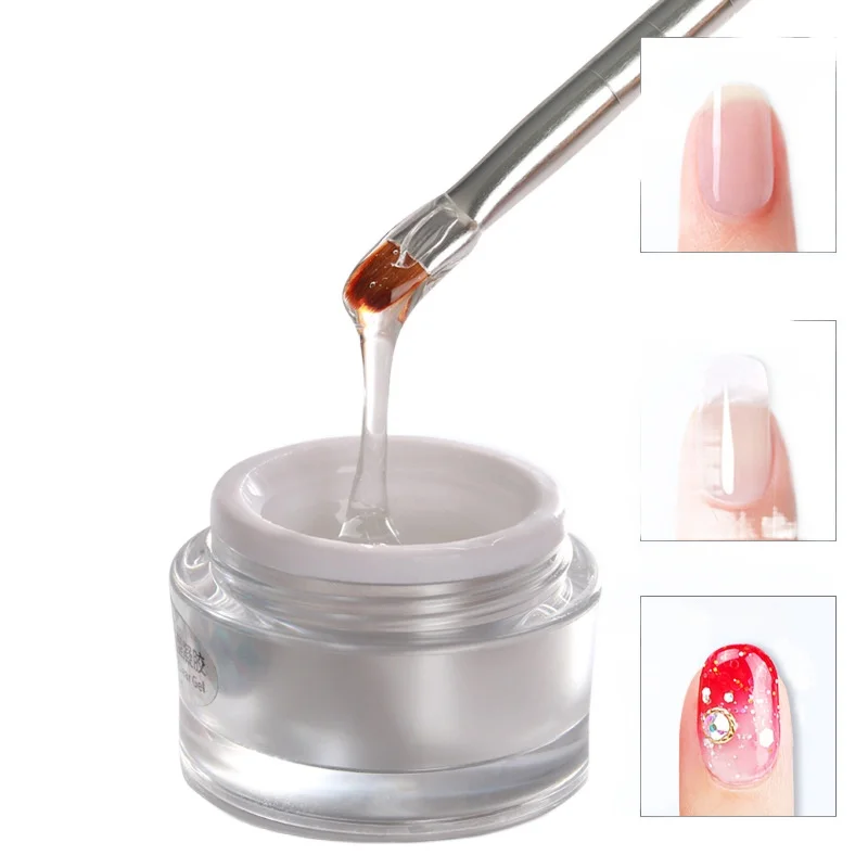 

15ml Transparent Nail Extension Gel Nail Art Uv Construction Gel For Manicure False Nails Glue Poly Gel For Professionals