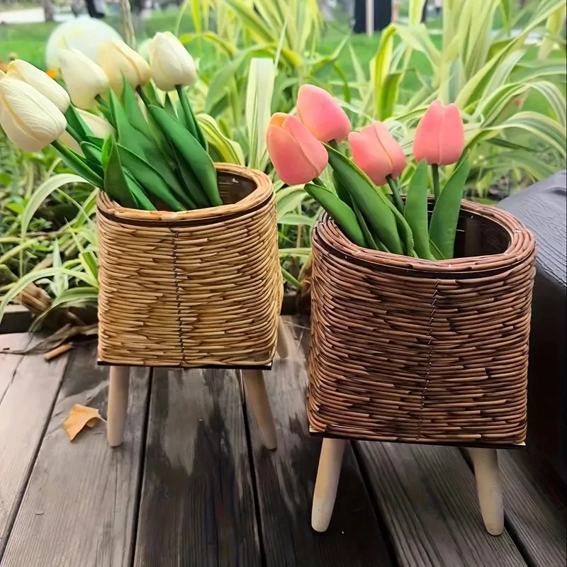 plant stand Creative triangular plastic for succulents small plants desktop flower pot holder