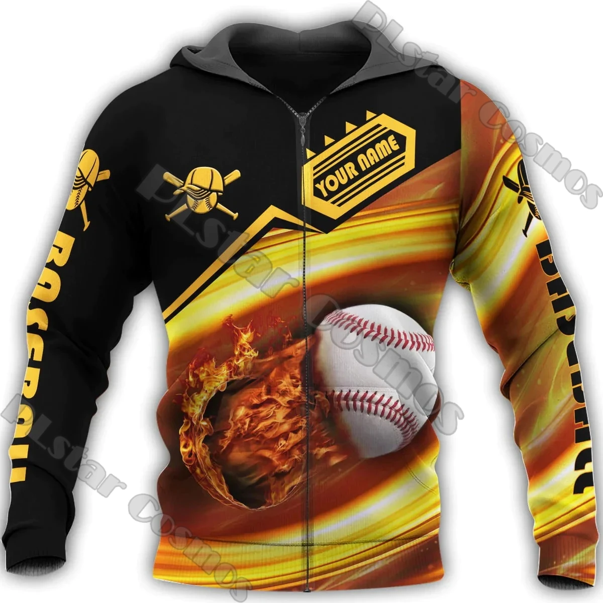 Personalized Name Baseball Player 3D Full Printed Mens zipper hoodie autumn Unisex zipped jacket For Baseball Lover Gift DK564
