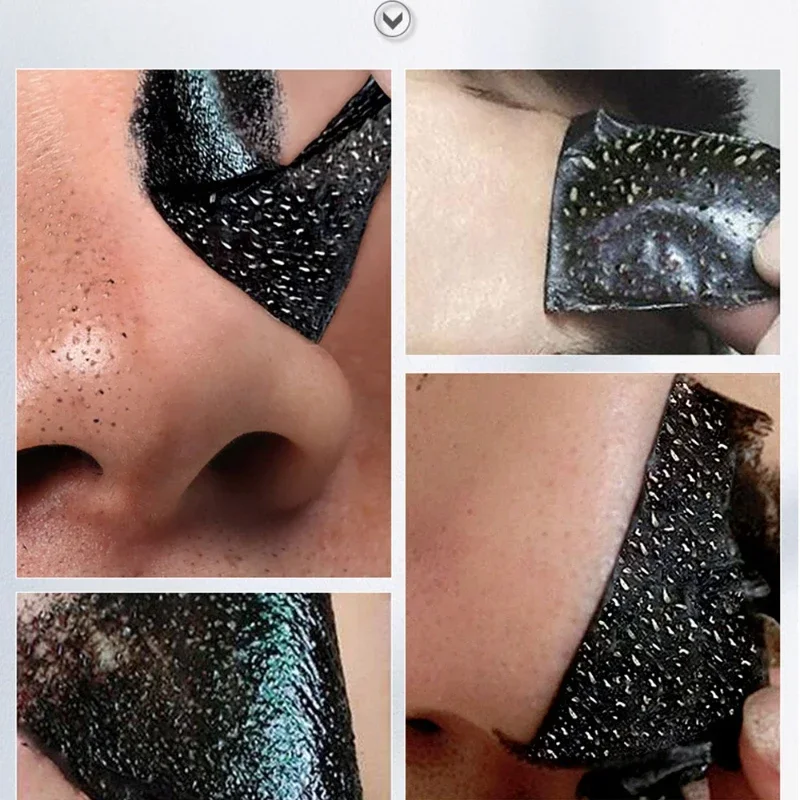 Peeling off the dried mud mask from the skin