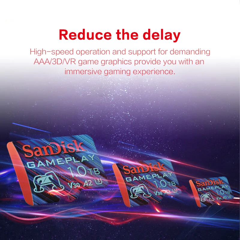 100%  SanDisk ޸ ī, V30, 256GB, 512GB, 1TB б ӵ, ִ 190 MB/s ÷ ũ SD ī, A2 U3 UHS-I TF ī