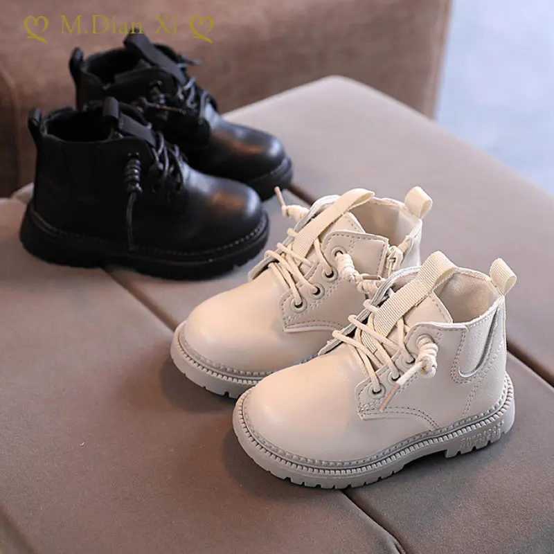 女の子のためのレザースノーブーツ 女の子のためのファッショナブルな短いブーツ 22 Aliexpress ママ キッズ