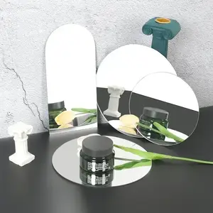 Pegatinas de Pared con Espejo Ondulado 3D, 6 Piezas, Espejo Decorativo para  el hogar decoración de Pared de acrílico Espejo de plástico, Azulejos para