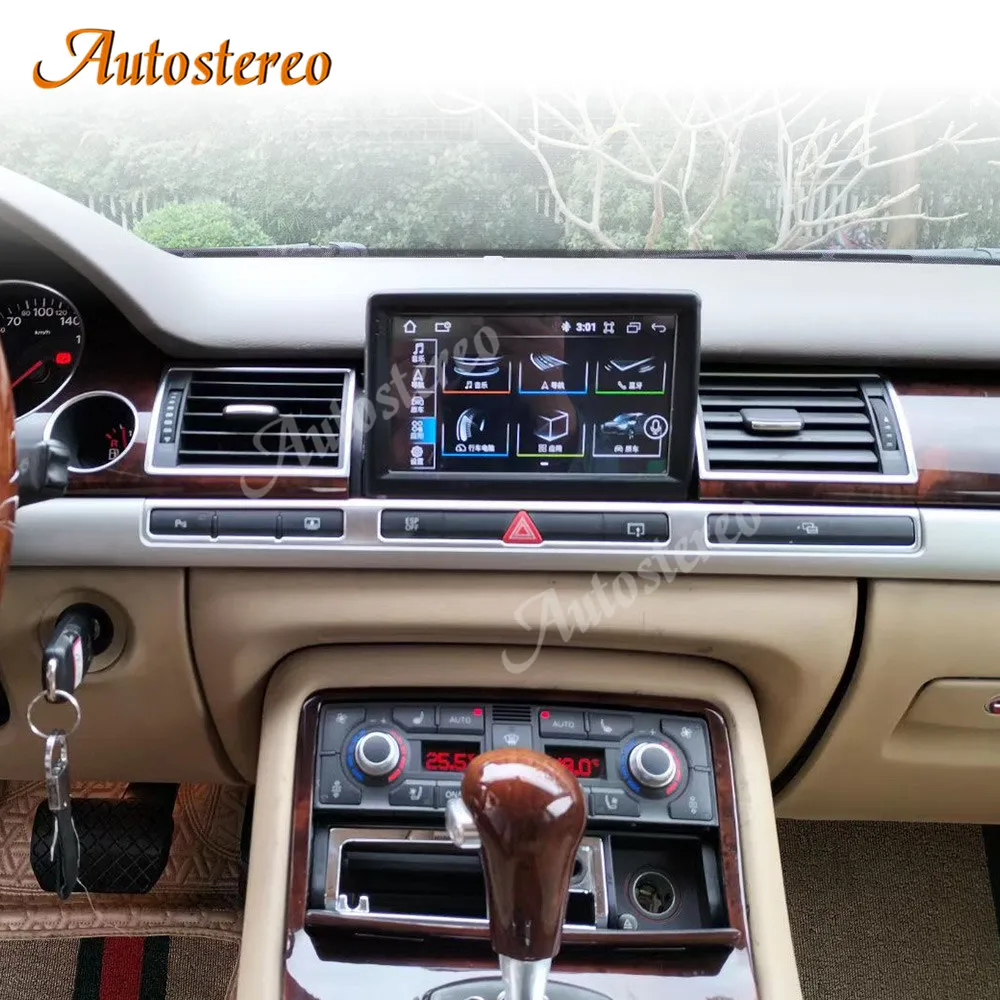 4G Qualcomm 668S Carplay Android 13 For Audi A8 D3 2002-2010 Car GPS Navigation