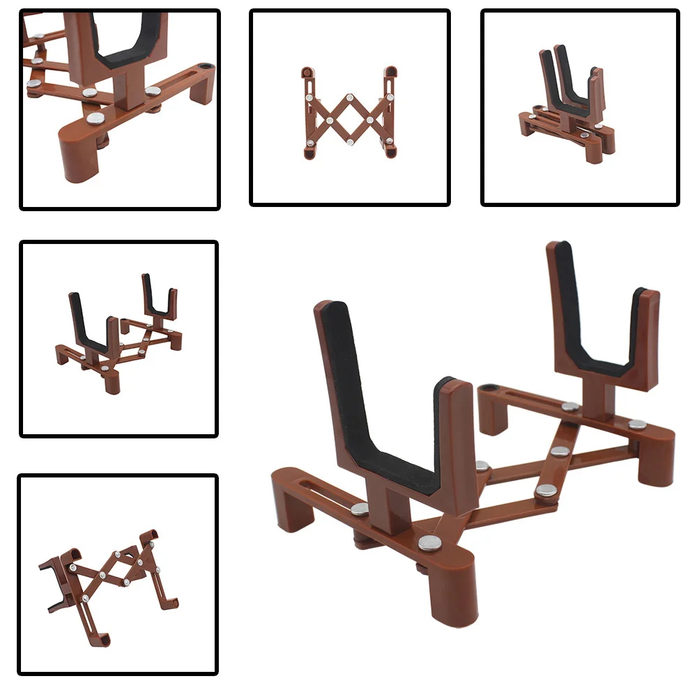 Adjustable Violin Stand Portable Full Size Stringed Instrument Accessories Retractable Foldable Fiddle Bracket Sponge Pad