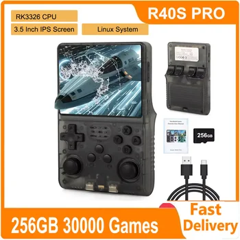 R40S Pro Retro portable gaming console Linux system 3.5 inch IPS screen Portable pocket video player 256 GB games Gift for children 1